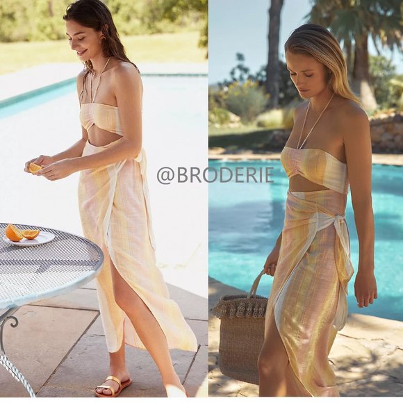 Anthropologie Dresses & Skirts - Anthropologie L Space Halter Cover-Up Maxi Dress size L new with tag